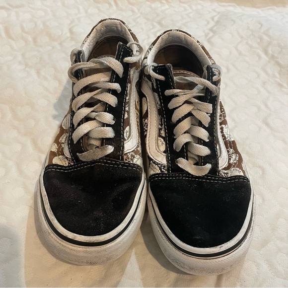 Vans Old Skool Glow In The Dark Skulls Black White Lace Up Size Women 5 Men 3.5 - Picture 2 of 8